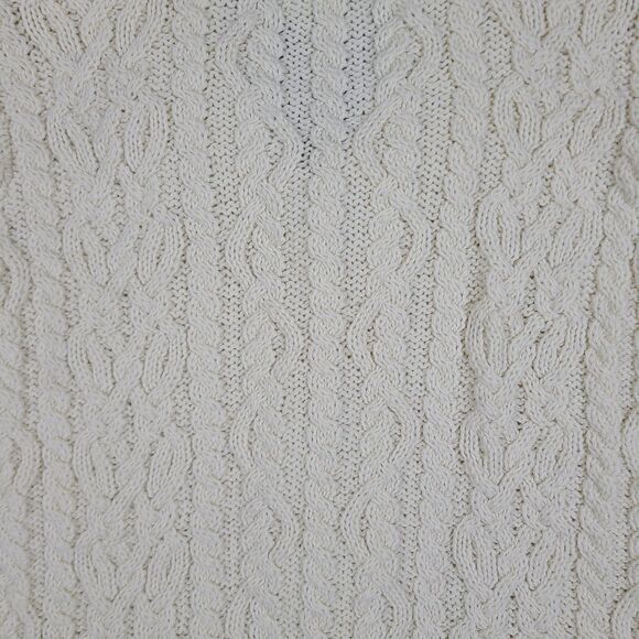 Aran Crafts Button Up Merino Wool Cardigan Knit Sweater Womens M 3/4 Sleeves - Picture 8 of 11